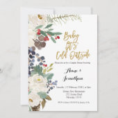 Winter Baby Zijn Koud Buiten paar douche uitnodigi Kaart (Voorkant)