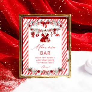 Winter babykleertjes meisje baby shower Momosa Bar Poster