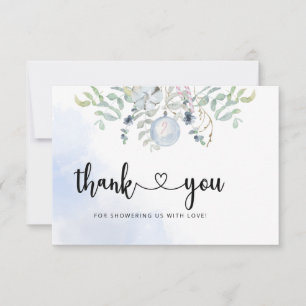 Winter babyshower bedankje bedankkaart