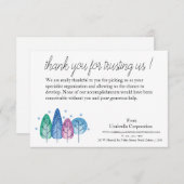 Winter Background Business Bedankkaart (Voorkant / Achterkant)