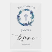 winter Baptism-welkomstteken Acryl Bord (Voorkant)