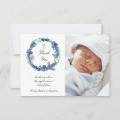 winter Baptisme dank je kaart (Voorkant)