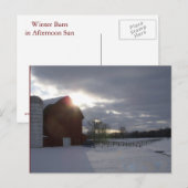 Winter Barn Briefkaart (Voorkant / Achterkant)