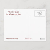 Winter Barn Briefkaart (Achterkant)
