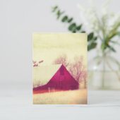 Winter Barn Briefkaart (Staand voorkant)