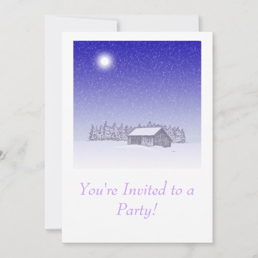 Winter Barn Kaart (Voorkant)