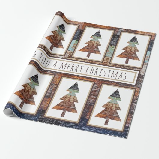 Winter Barn, pretkerst Cadeaupapier (Uitgerold)
