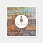 Winter Barn, Prettige feestdagen Servet (Voorkant)