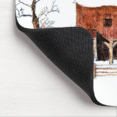 Winter Barn Sketch Muismat (Hoek)