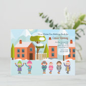 Winter Bash Uitnodiging (Staand voorkant)