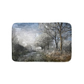 Winter Bayou Trees Landscape Waterverf Painting Badmat (Voorkant)