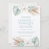 Winter Beach bruiloft Kaart (Voorkant)