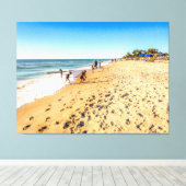 Winter Beach Scene Canvas Afdruk (Insitu (Houten vloer))