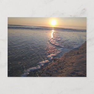 Winter Beach Sunrise Briefkaart