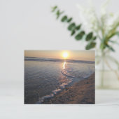 Winter Beach Sunrise Briefkaart (Staand voorkant)