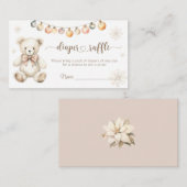 Winter Bearly Wait Baby shower luierverloting Informatiekaartje (Voorkant / Achterkant)