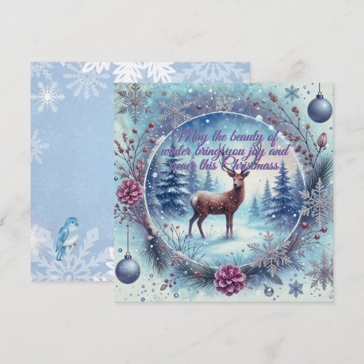 Winter Beauty Christmas Kaart (Voorkant / Achterkant)
