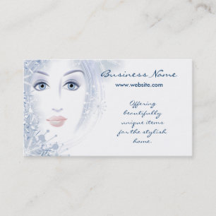 Winter Beauty Lady Design 2-Visitekaartjes Visitekaartje