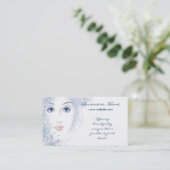Winter Beauty Lady Design 2-Visitekaartjes Visitekaartje (Staand voorkant)