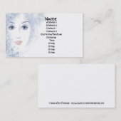 Winter Beauty Lady Visitekaartjes (Voorkant / Achterkant)