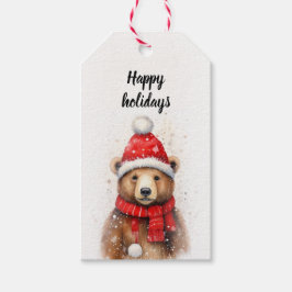 Winter Beer in een gezellig rood Pet Cadeaulabel