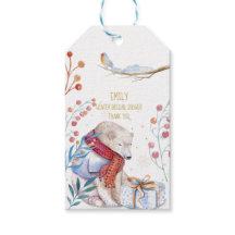 Winter Beer Watercolor Cadeautagje Met Naam