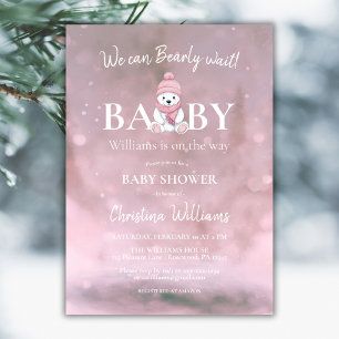 Winter Beer We kunnen Barly Wachten Roze Baby show Kaart