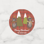 Winter Beer Witte Kerstmis Rood Buffalo Pset Confetti (Kleine voorkant)