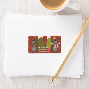 Winter Beer Witte Kerstmis Rood Buffalo Pset Etiket