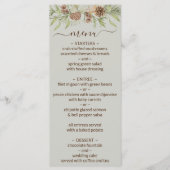 Winter Beige Elegant Script Bruiloft Menu (Voorkant)