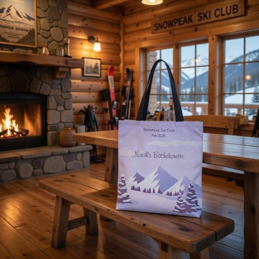 Winter Berg Bachelorette Weekend Custom Draagtas