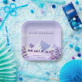 Winter Berg Bachelorette Weekend Custom Papieren Bordje (Feest)