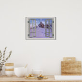 Winter Berg USA Cool Fab Venster Poster (Keuken)