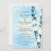 Winter Berk bruiloft Kaart (Voorkant)