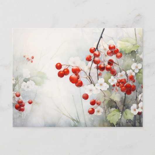 Winter Berries Briefkaart (Voorkant)