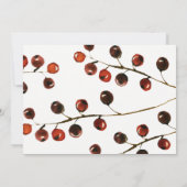 Winter Berries Fête Photo Invitation (Dos)