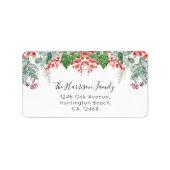 Winter Berries Greenery kerstadreslabel Etiket (Voorkant)