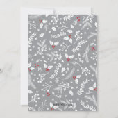 Winter Berries kerstfeestdag platte kaart (Achterkant)