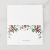 Winter Berries Place Card (Buitenkant ongevouwen)