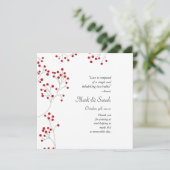 Winter Berries Red Wedding Programme Programma (Staand voorkant)