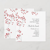 Winter Berries Red Wedding Programme Programma (Voorkant / Achterkant)