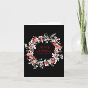 Winter Berry 30e Verjaardag Elegant Kaart
