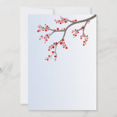 Winter Berry Branch kerstfeestdag Kaart (Achterkant)