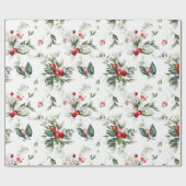 Winter Berry-kerstinpakpapier Cadeaupapier (Vlak)