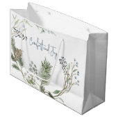 Winter Berry Wreath Groot Cadeauzakje (Voorkant Gekanteld)