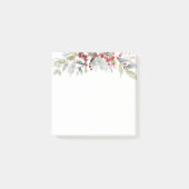 Winter bessen groen gebladerte bruiloft Kerstmis Post-it® Notes (Voorkant)