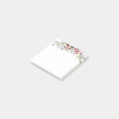 Winter bessen groen gebladerte bruiloft Kerstmis Post-it® Notes (Schuin)