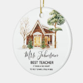 Winter beste leraar kerstboom keramisch ornament (Links)