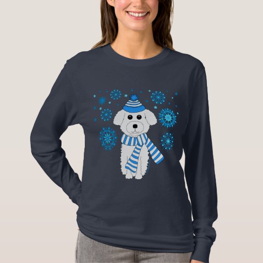 Winter Bichon T-shirt (Voorkant)