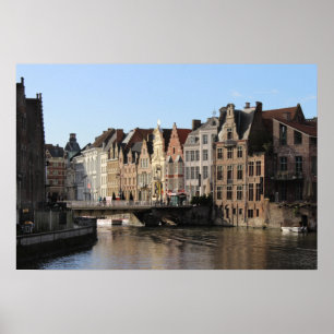 Winter bij de Kornlei in Gent, België Poster